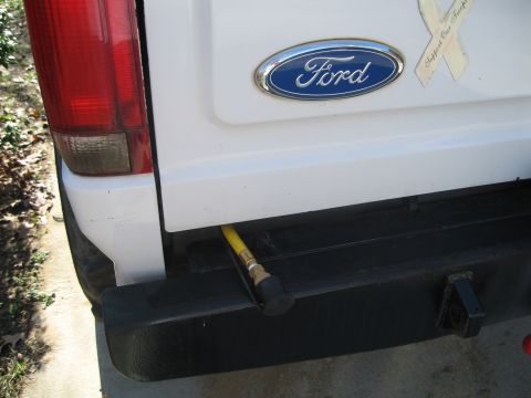 1996 Ford Bronco - Here is the line out the back.