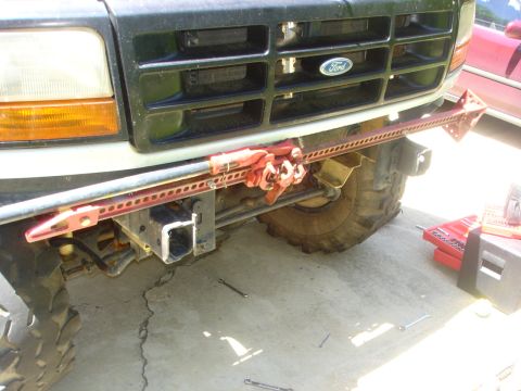 1996 Ford Bronco - Pic of front 'bumper' close up. The sway bar was removed right after this picture was taken.