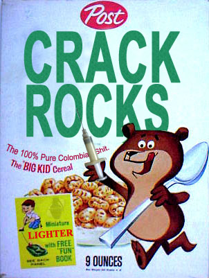 1997 Ford Crown Victoria - This is a parody cereal box with controversial imagery and text.