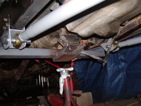 1991 Ford Bronco - Custom suspension modifications are visible on the underbody of this vehicle.