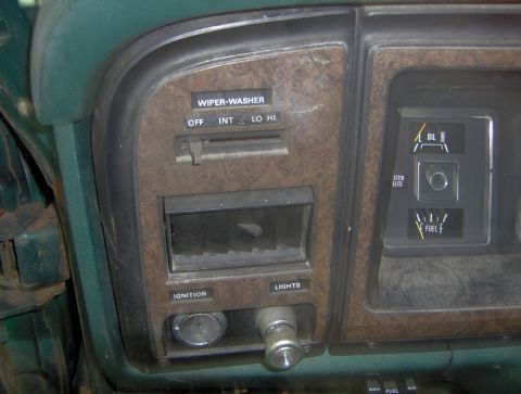 1978 Ford Bronco - Interior view of a 1978 Ford Bronco dashboard, displaying various controls and gauges.