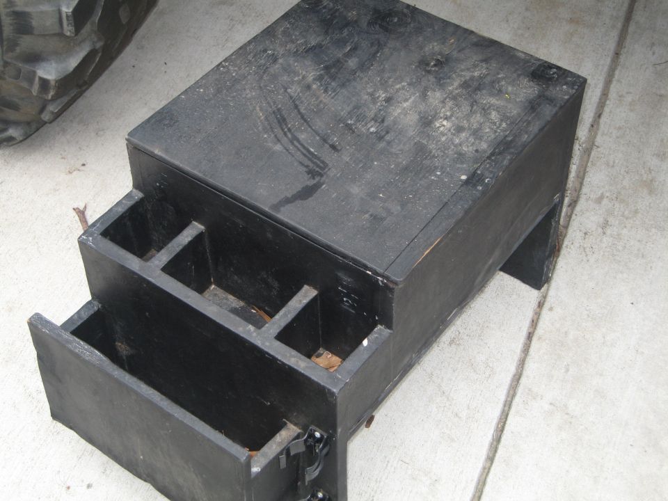 Here is my 'custom' center console I built with MDF board.