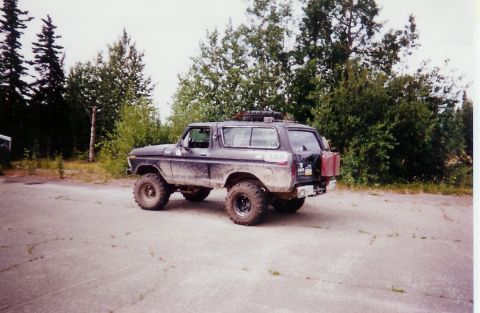 1978 Ford Bronco - This 1978 Ford Bronco is equipped for off-road use with large tires and extra fuel storage.
