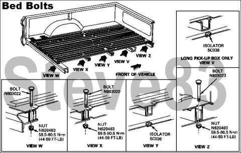 1983 Ford Bronco - Pickup Bed Bolts are not available new, but can be replaced by the newer design bolts (either genuine Ford or cheap aftermarket). [url=http…