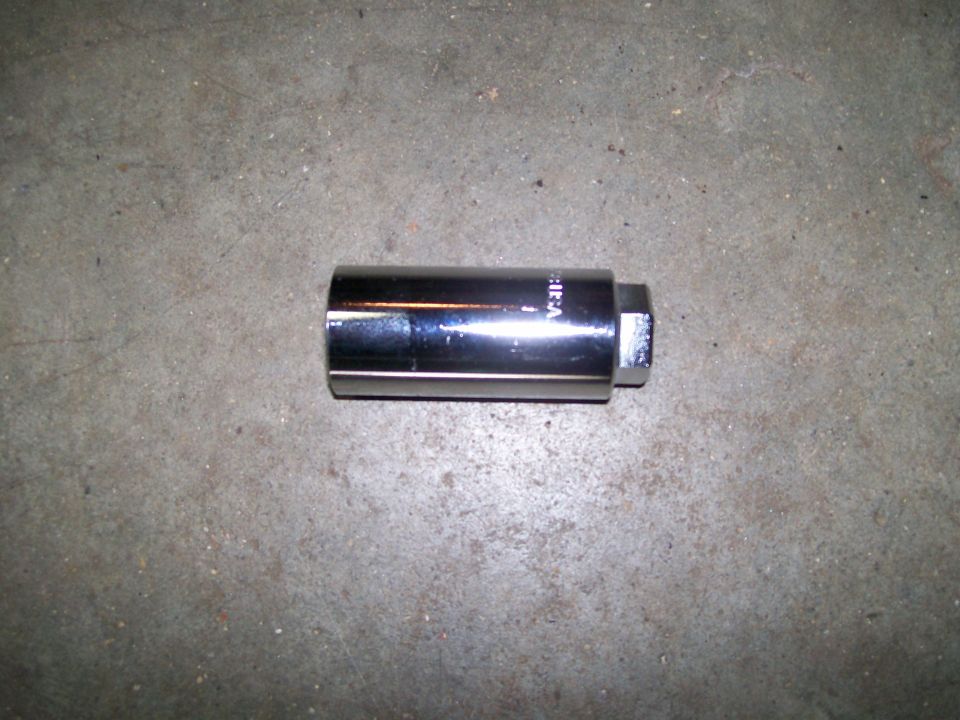 Chrome spark plug socket with USA marking