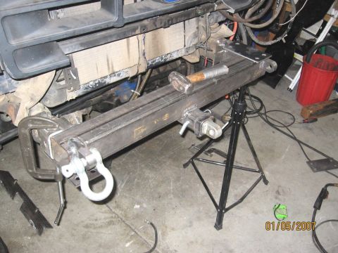 1994 Ford Bronco - Custom bumper fabrication is underway on a 1992 Ford F-Series truck.