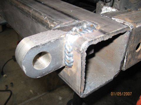 1994 Ford Bronco - A close-up view shows a welded metal component with a date stamp of 01/05/2007.