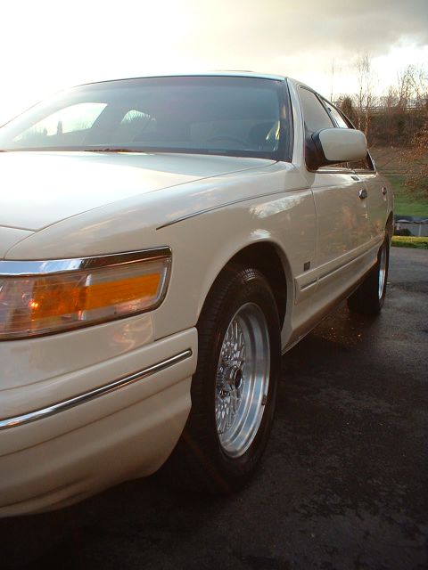 1996 Mercury Grand Marquis - Front quarter view of a 1996 Mercury Grand Marquis sedan.