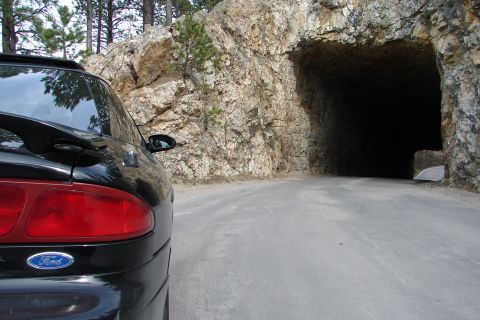 1995 Ford Probe - Tunnel through a granite wall near Mt. Rushmore.