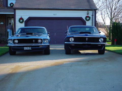 1970 Ford Mustang - My '70 (before suspension) and buddy's '69 Mach 1