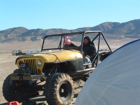 1994 Jeep YJ - This modified 1994 Jeep YJ is ready for off-road adventures in a desert landscape.