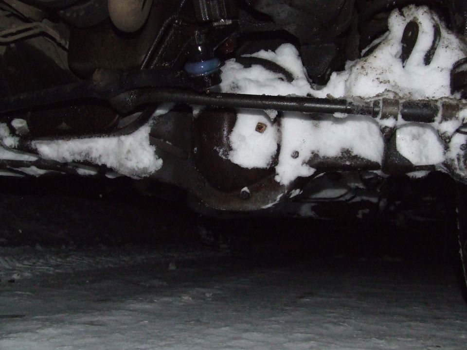 Snow on top of the rear diff