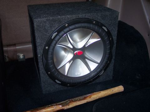 1996 Ford Bronco - A Kicker CVR12 subwoofer in a sealed box...it thumps pretty good