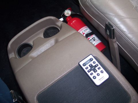 1996 Ford Bronco - In case of spontaneous human combustion..the stereo remote is attached to the center console with velcro so it doesn't fall off every time…