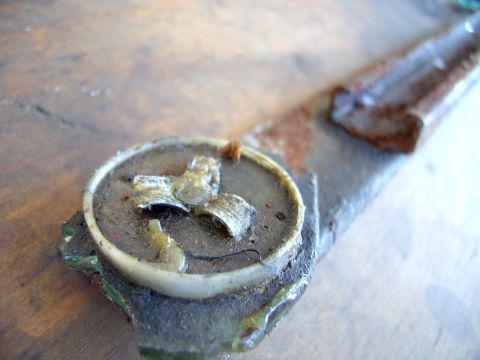 1986 Ford Bronco - And the other side of the rivet, the part splayed at the factory.