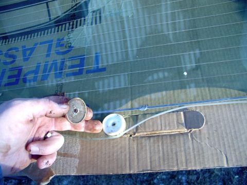 1986 Ford Bronco - If your window blew up, like mine, then the splayed rivet side or dirty grommet goes towards the back, or outside of the truck on you beaut…