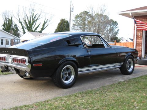 1968 Shelby GT500 - 1968 Shelby GT500 with racing stripes and aftermarket wheels.