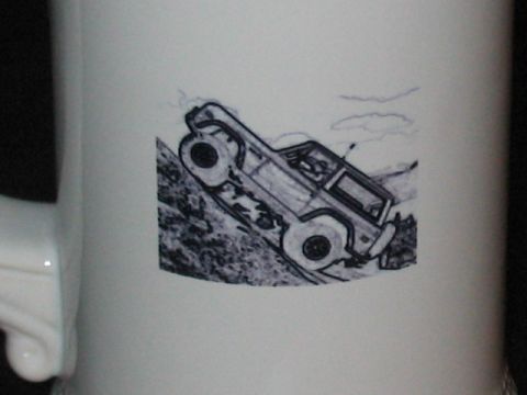 1991 Ford Bronco - This is a drawing of a vehicle on a hill, not a 1991 Ford Bronco.