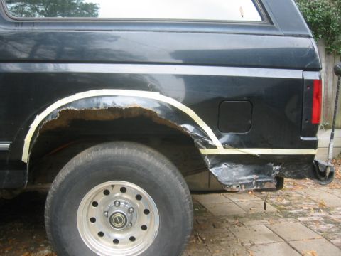 1995 Ford Bronco - this is the plan for the new wheel opening