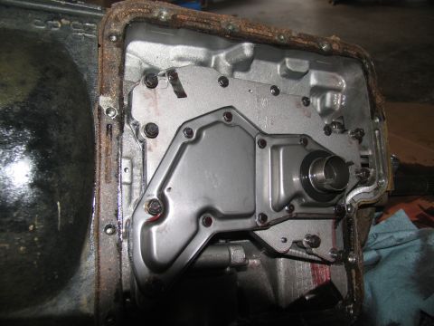 1978 Ford Bronco - Transmission pan gasket removed during service.