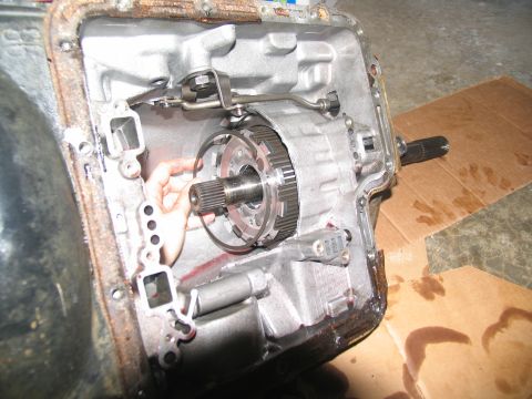 1978 Ford Bronco - Close-up view of the internal workings of a transmission during a tear-down.