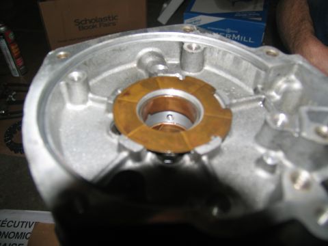 1978 Ford Bronco - A close-up view of a transmission component, possibly a bearing or seal housing.
