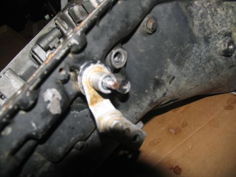 1978 Ford Bronco - Detail of a transmission component, likely from a vehicle rebuild project.