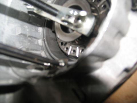 1978 Ford Bronco - A detailed view of internal transmission mechanics, showing gears and a lever mechanism.