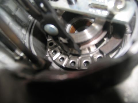 1978 Ford Bronco - Detailed view of internal transmission parts, likely during a rebuild or repair process.