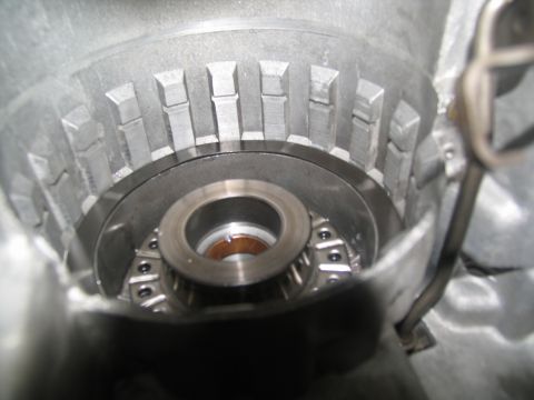 1978 Ford Bronco - Internal view of a transmission part, likely a bearing and splined component.