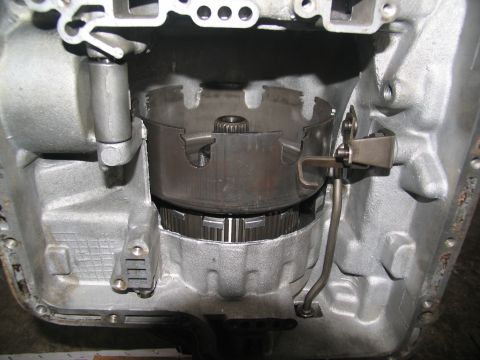 1978 Ford Bronco - Internal view of transmission components, likely during a rebuild or repair process.