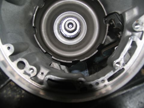 1978 Ford Bronco - Internal view of a transmission component, likely during a rebuild process.