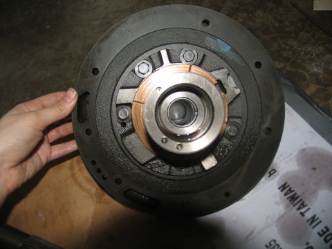 1978 Ford Bronco - This is a close-up view of an automatic transmission torque converter, likely removed for repair or inspection.