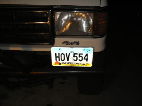 1990 Ford Bronco - move plate to stay legal