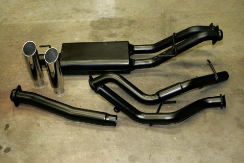 2005 Ford F-150 - Now for the exhaust. Here is the complete MAC cat-back system. The black coating prevents rust and corrosion for longer life.