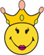 1993 Ford C-350 (Centurion Conversions) - A cartoon smiley face adorned with a crown and lipstick.