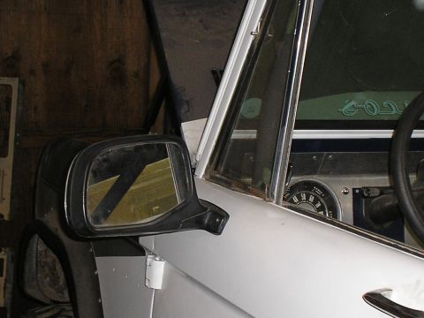 1966 Ford Bronco - driver view of mirror