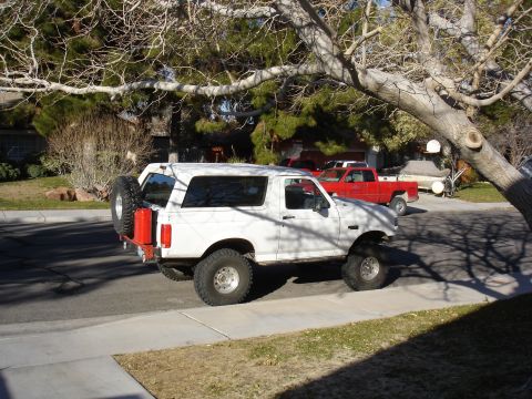 1996 Ford Bronco - 35's with stock 15x7.5" 4" backspacing rims. The tires rubbed the radius arms pretty bad when turning in either direction. I decided to go…