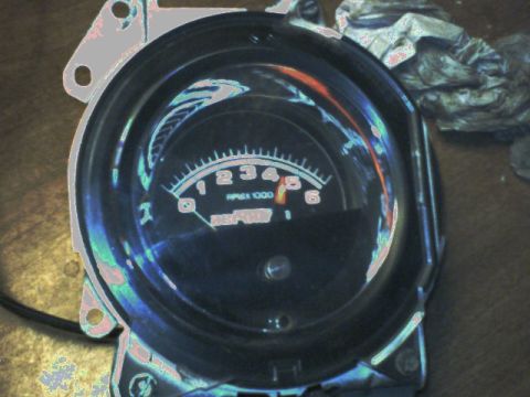 1973 Ford Ranchero - A close-up of a vehicle's tachometer gauge, showing RPM readings.