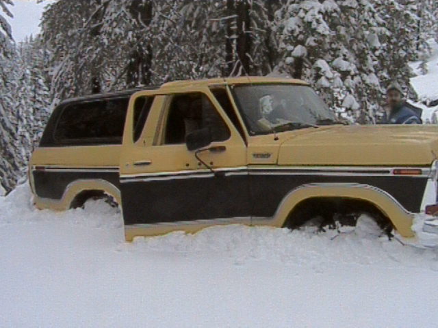 Once I got out of the ditch she just plowed the snow with little problem. Yeah I know I had chains on but oh well I was there and not at home sitting on the couch