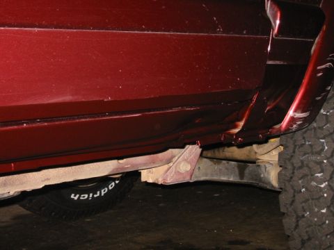 2000 Jeep Cherokee - Trail damage after cleanup and repainting, 01/20/07.