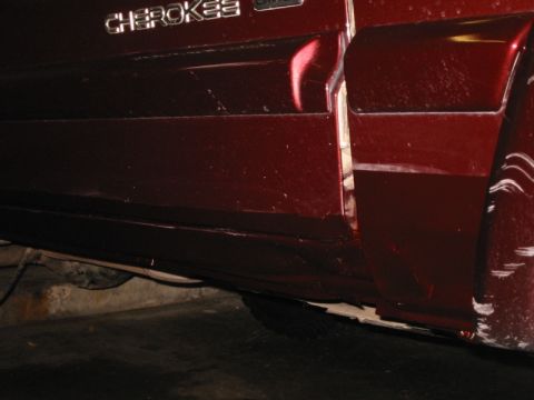2000 Jeep Cherokee - Trail damage after cleanup and repainting, 01/20/07.