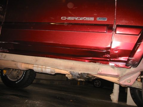 2000 Jeep Cherokee - Trail damage after cleanup and repainting, 01/20/07.