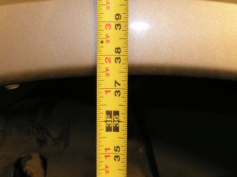 2000 Ford Excursion - Before jacking up the front end, I measured the height from the ground to the top of the wheel well. You may want to do this too so you can…