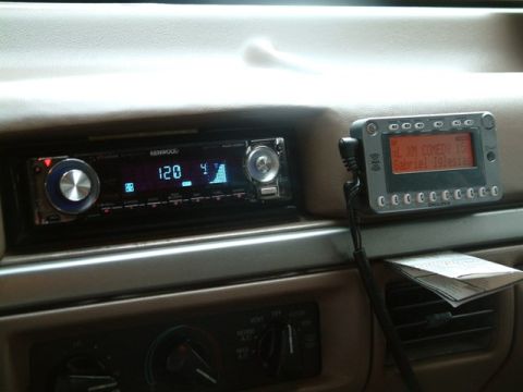 1992 Ford Bronco - The interior dashboard features a Kenwood stereo and a satellite radio display. The registry claims it is a 1992 Ford Bronco, but this is n…