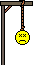 1990 Ford Bronco - Gallows structure with a noose hanging, a sad emoji face.