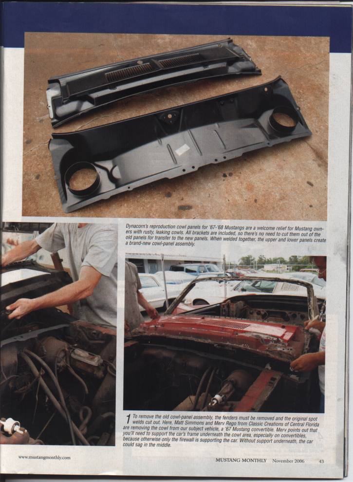 Two black car cowl panel assemblies, one with a grille