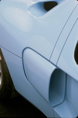 2003 Ford GT - Close-up of the side air intake on a 2003 Ford GT.