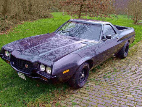 1972 Ford Ranchero - This 1972 Ford Ranchero is shown from a 3/4 front angle, parked outdoors on a paved surface.