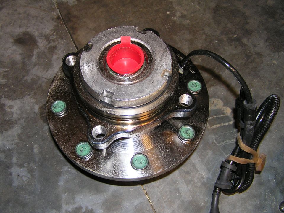 Brand new Dana 50 hub assembly. Front axle bearings in the Dana 50 are non-serviceable, so when the bearing fails, you have to purchase the entire assembly. This is Ford part # F81Z-1104-BH and is for Dana 50's with front ABS (hence the included ABS sensor wire).
